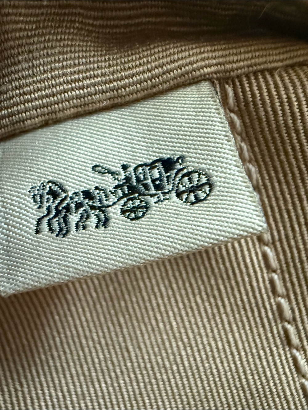 Coach Beige Signature Canvas Crossbody with white outline - Picture 7 of 8